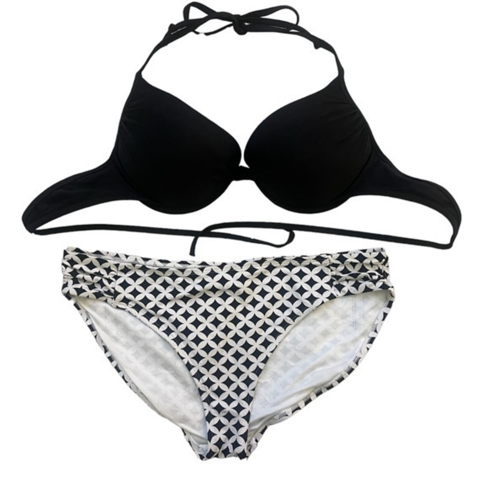 Lg Top & XL Bottom Old Navy Tie Bikini Top Apt. 9 Diamonds Bathing Suit Bottoms